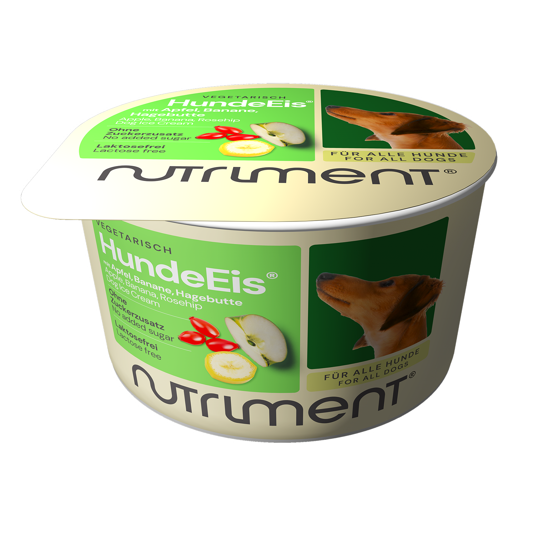 Nutriment HundeEis - Apfel, Banane, Hagebutte, 90ml